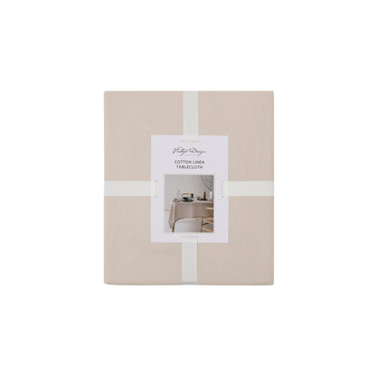 Vintage Design Homewares Helm Natural Washed Linen Cotton Tablecloth 150cm x 275cm V442-HIN-TABLEC-HELMLINENC275CM-NATURAL-RE