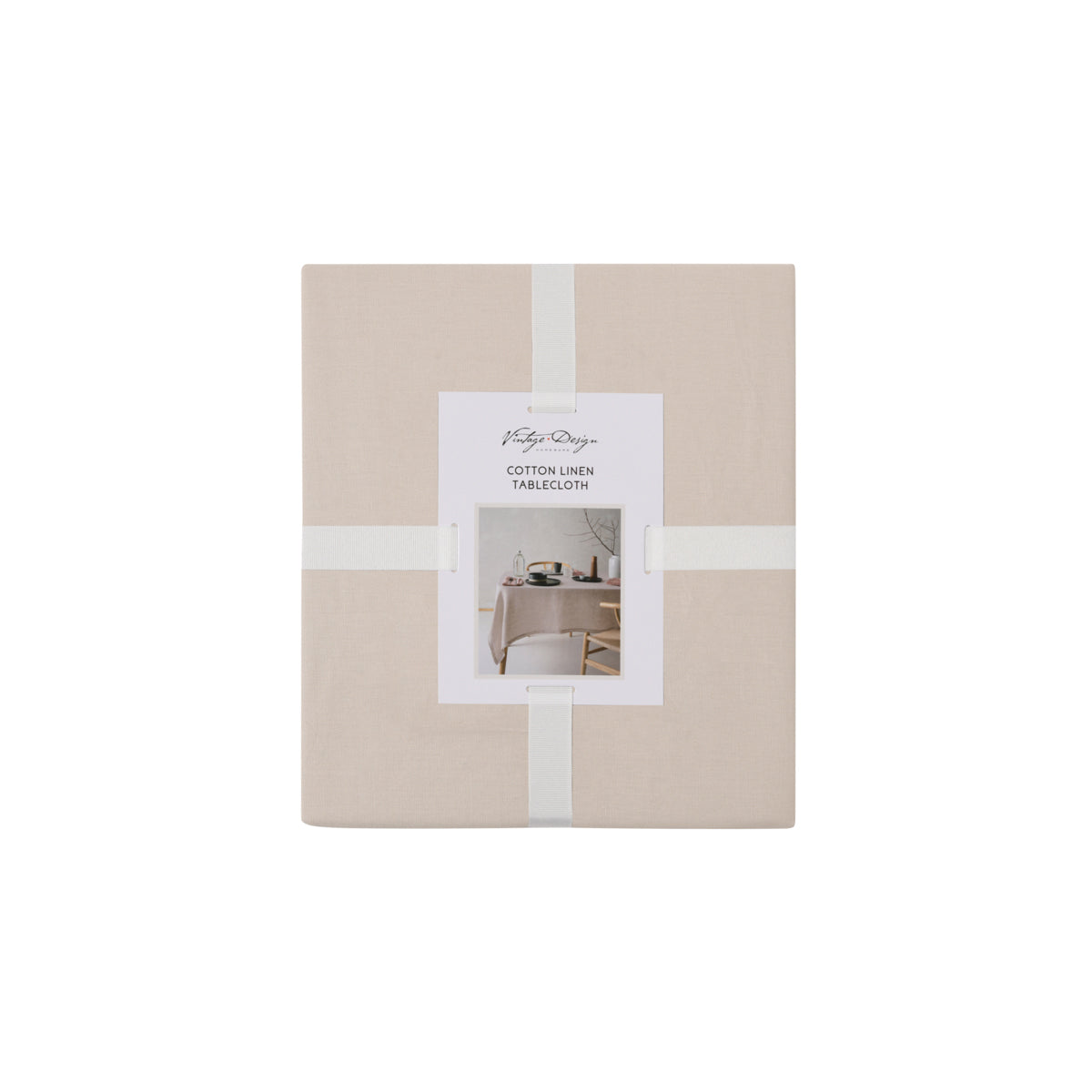 Vintage Design Homewares Helm Natural Washed Linen Cotton Tablecloth 180cm x 400cm V442-HIN-TABLEC-HELMLINENC400CM-NATURAL-RE