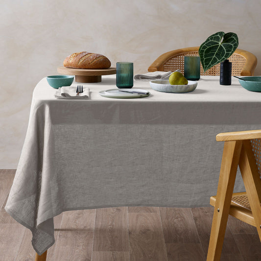 Vintage Design Homewares Natural French Linen Tablecloth 150cm x 230cm V442-HIN-TABLEC-LINEN230CM-NATURAL-RE