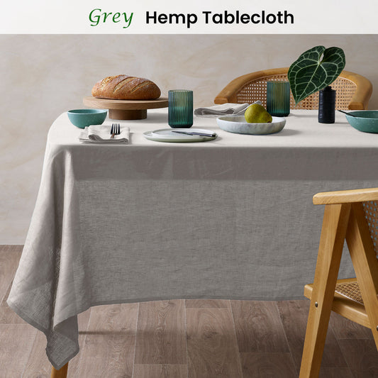 Vintage Design Homewares Natural French Linen Tablecloth 150cm x 230cm V442-HIN-TABLEC-LINEN230CM-NATURAL-RE
