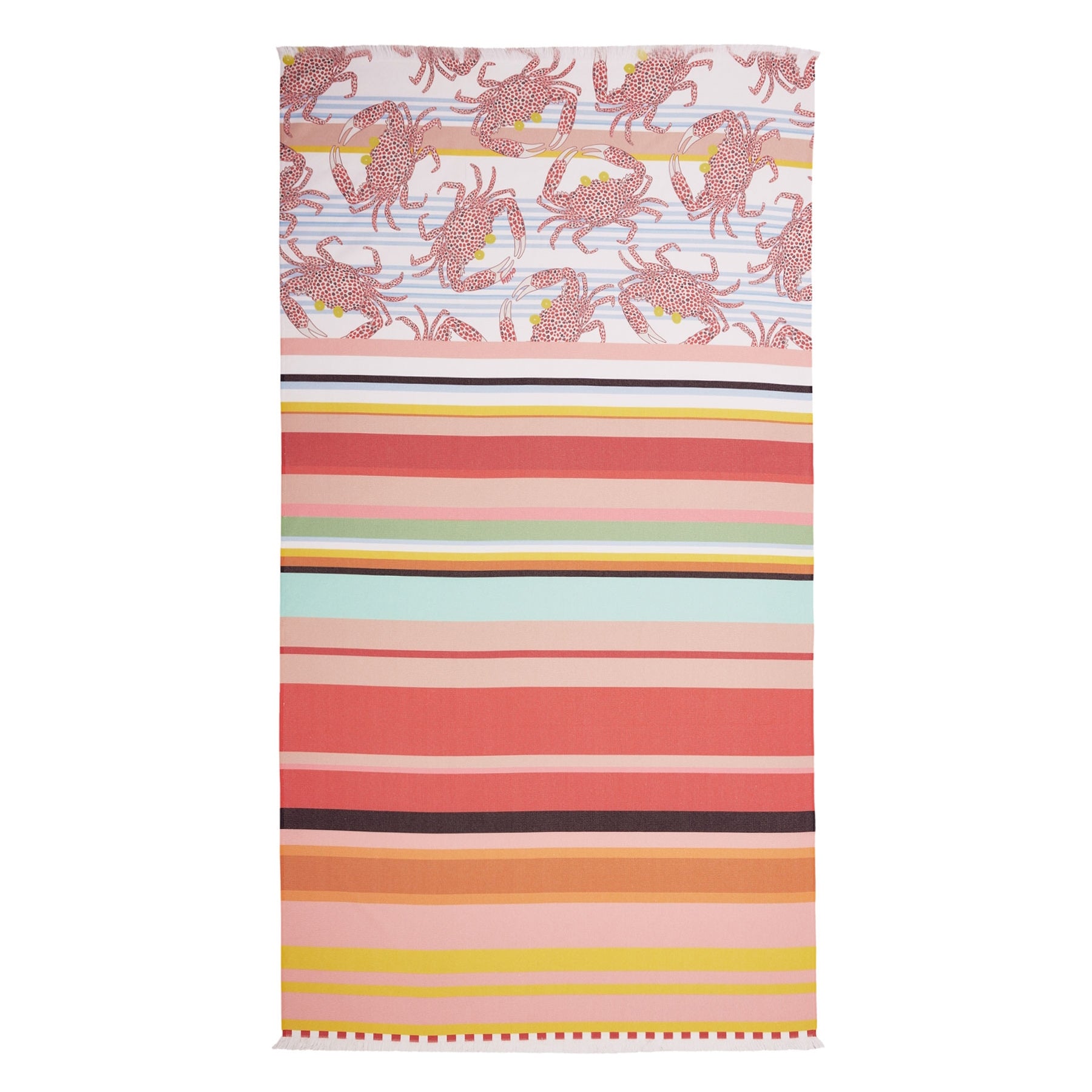 Oilily Cotton Digital Print Large Towel Crazy Crabs V442-HIN-TOWEL-CRAZYCRABS-MULTI-RE