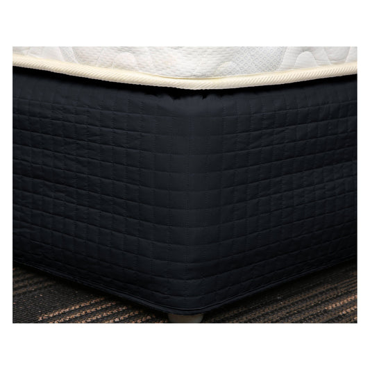 Easy Fit Quilted Valance Black - Single V442-HIN-VALANCE-FITTED-BLACK-SB