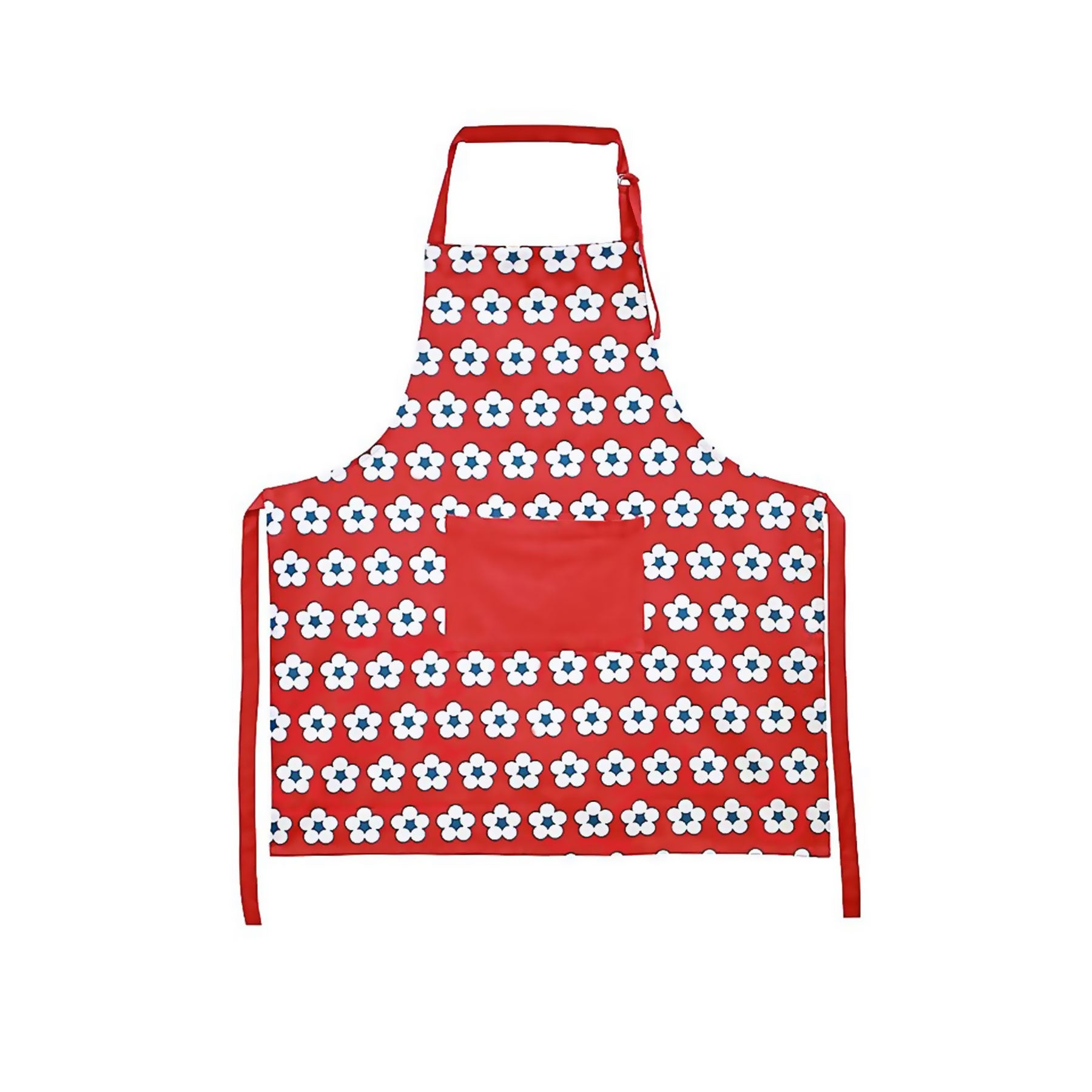 IDC Homewares Cotton Bud Apron Red V442-IDC-APRON-COTTONBUD-RED-SH