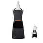 J Elliot Home Selby Cotton Apron 83 x 68 cm Charcoal & Black V442-IDC-APRON-SELBY-CHARCOAL-SH