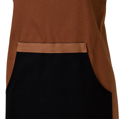 J Elliot Home Selby Cotton Apron 83 x 68 cm Ginger & Black V442-IDC-APRON-SELBY-GINGER-SH