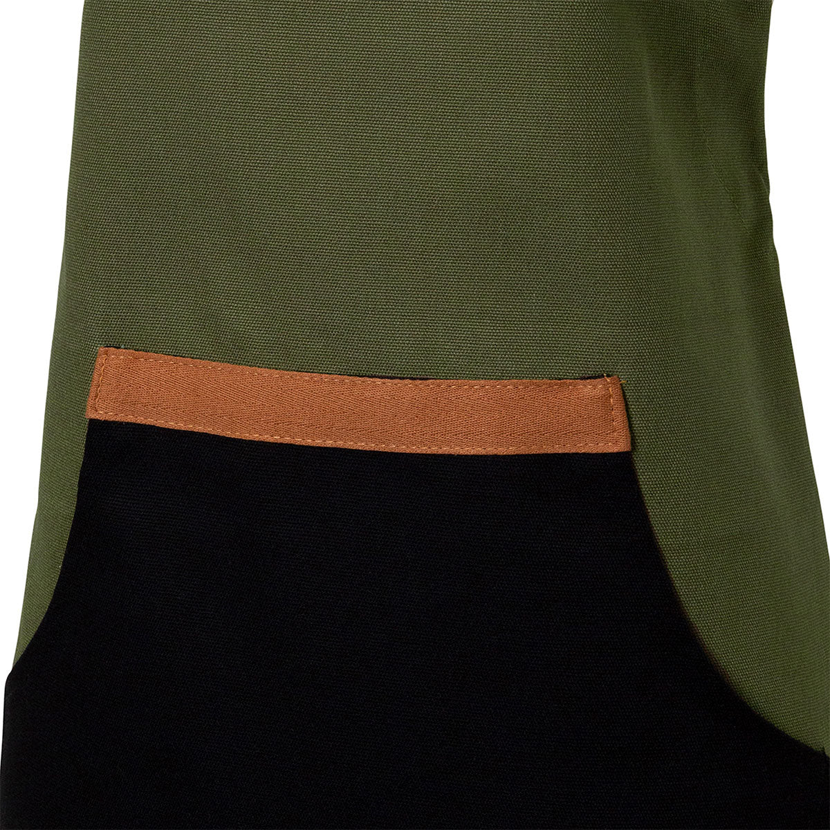 J Elliot Home Selby Cotton Apron 83 x 68 cm Olive & Black V442-IDC-APRON-SELBY-OLIVE-SH