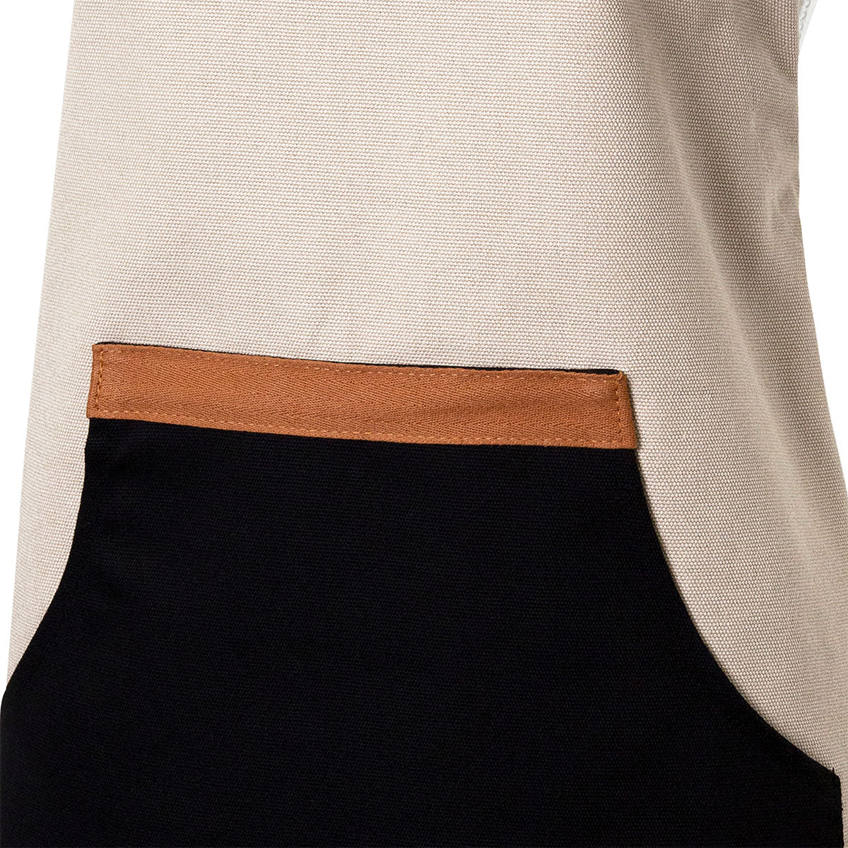 J Elliot Home Selby Cotton Apron 83 x 68 cm Sandstone & Black V442-IDC-APRON-SELBY-SANDSTONE-SH