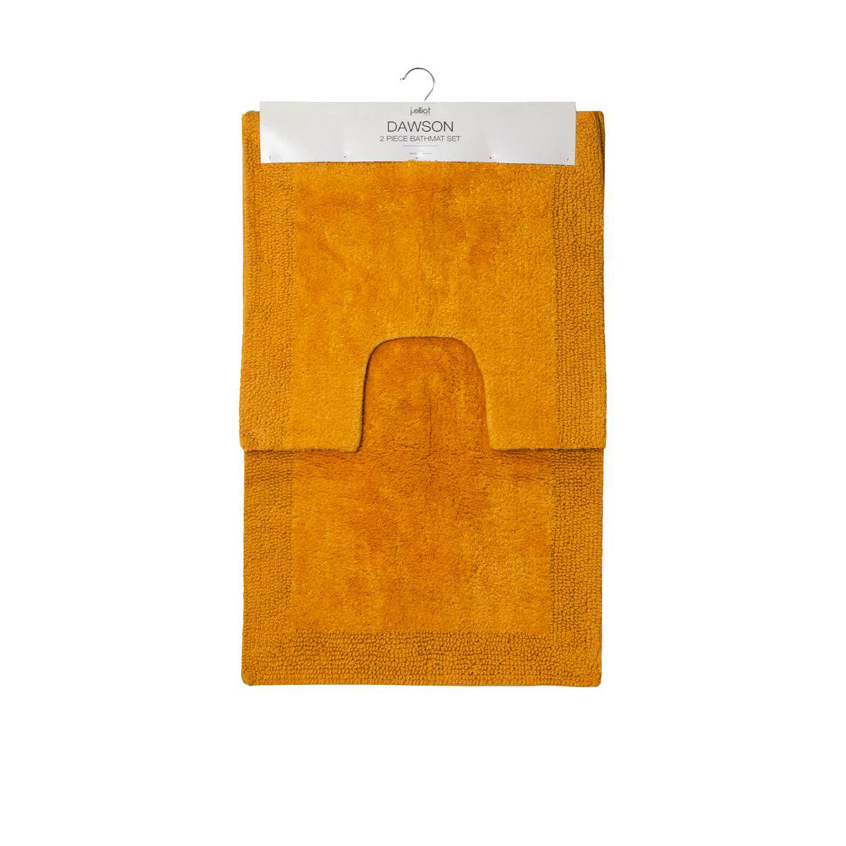 J.Elliot Home Home 2000GSM 2 Pce Dawson 100% Cotton Bath Mat Set Mustard V442-IDC-BATHM-2PCEDAWSON-MUSTARD-SH