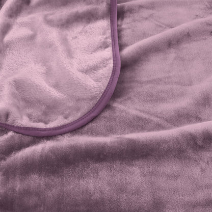 J Elliot Home 800GSM Luxury Winter Thick Mink Blanket Grape King V442-IDC-BLANKET-800GSMMINK-GRAPE-KI