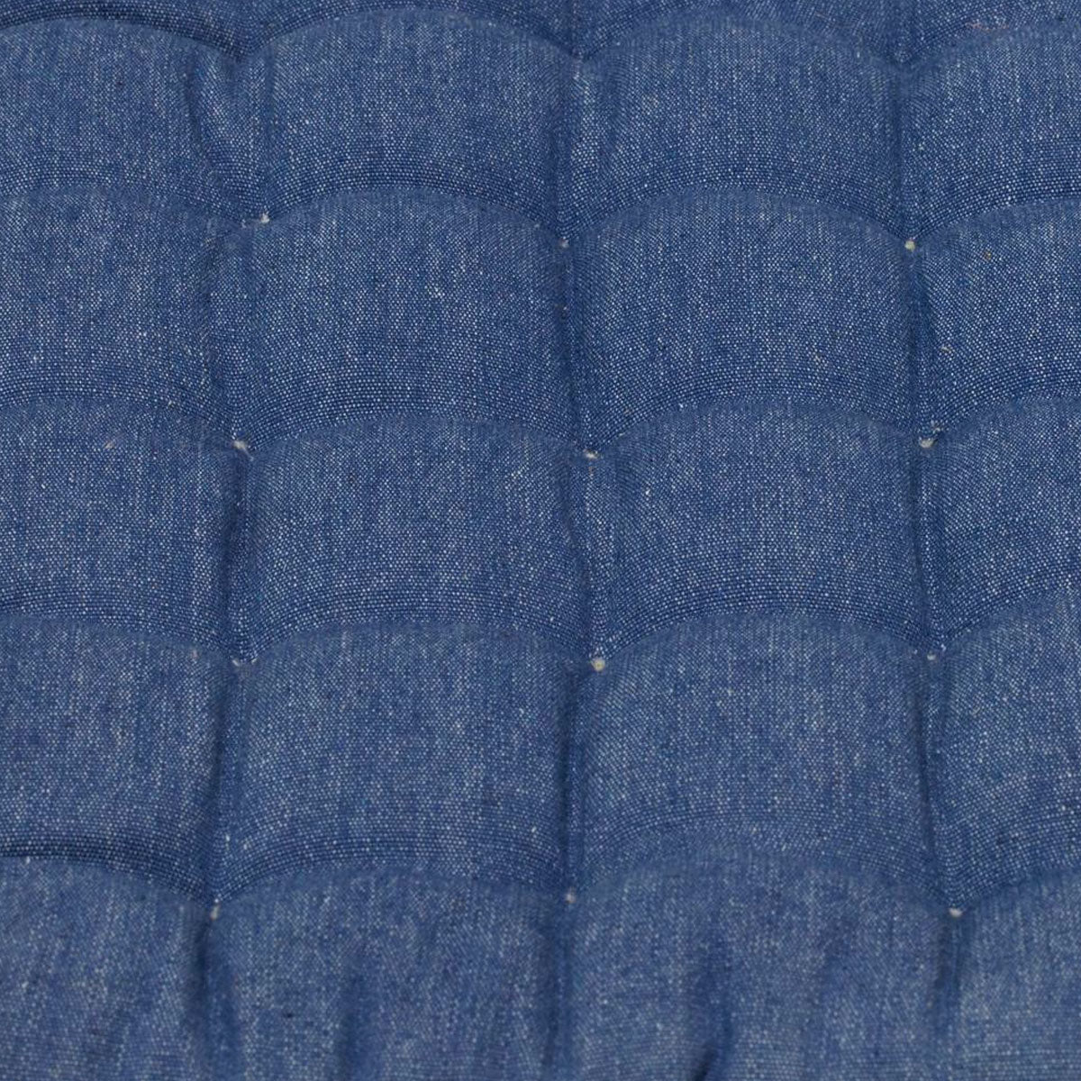 J Elliot Home Set of 2 Outdoor 100% Cotton Chair Pads 40 x 40 cm Solid Blue V442-IDC-CHAIRPAD-SETOF2COTTONSOLID-BLUE-SQ