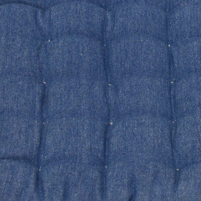 J Elliot Home Set of 2 Outdoor 100% Cotton Chair Pads 40 x 40 cm Solid Blue V442-IDC-CHAIRPAD-SETOF2COTTONSOLID-BLUE-SQ