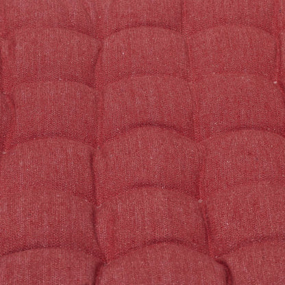 J Elliot Home Set of 2 Outdoor 100% Cotton Chair Pads 40 x 40 cm Solid Red V442-IDC-CHAIRPAD-SETOF2COTTONSOLID-RED-SQ