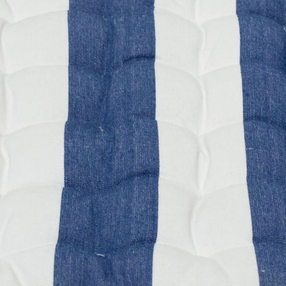 J Elliot Home Set of 2 Outdoor 100% Cotton Chair Pads 40 x 40 cm Striped Blue V442-IDC-CHAIRPAD-SETOF2COTTONSTRIPE-BLUE-SQ
