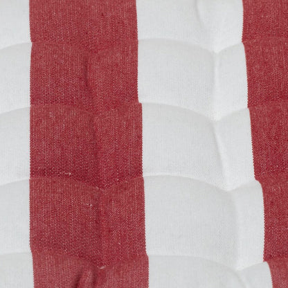 J Elliot Home Set of 2 Outdoor 100% Cotton Chair Pads 40 x 40 cm Striped Red V442-IDC-CHAIRPAD-SETOF2COTTONSTRIPE-RED-SQ