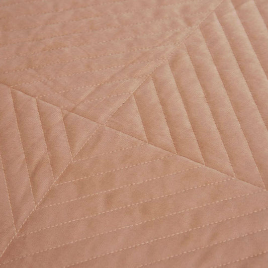 J.Elliot Home Merida Clay Pink Velvet Quilted Coverlet Set Queen/King V442-IDC-COVERLET-MERIDA-CLAYPINK-QS