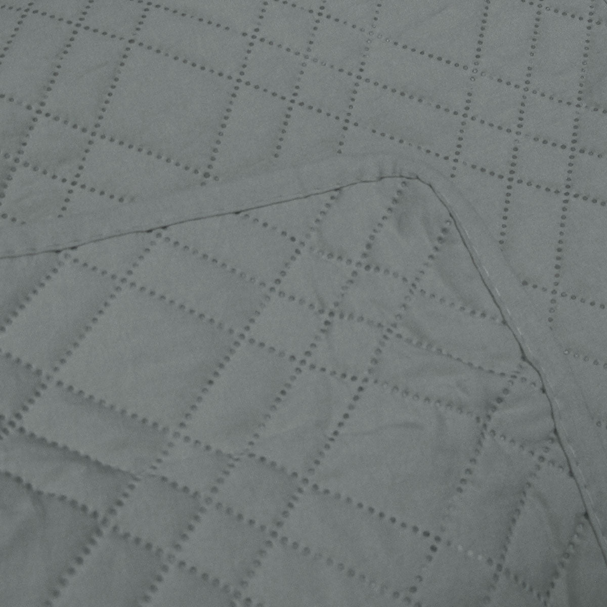Jane Barrington Morris Dark Grey Ultrasonic Embossed Lightly Quilted Reversible Coverlet Set King V442-IDC-COVERLETS-MORRIS-DARKGREY-KI
