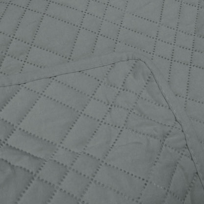 Jane Barrington Morris Dark Grey Ultrasonic Embossed Lightly Quilted Reversible Coverlet Set Queen V442-IDC-COVERLETS-MORRIS-DARKGREY-QS