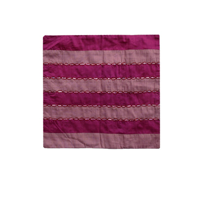 IDC Homewares Ayra Sequined Embroidered Cushion Cover Fuchsia V442-IDC-CUSHIONC-AYRASEQUINED-FUCHSIA-SQ