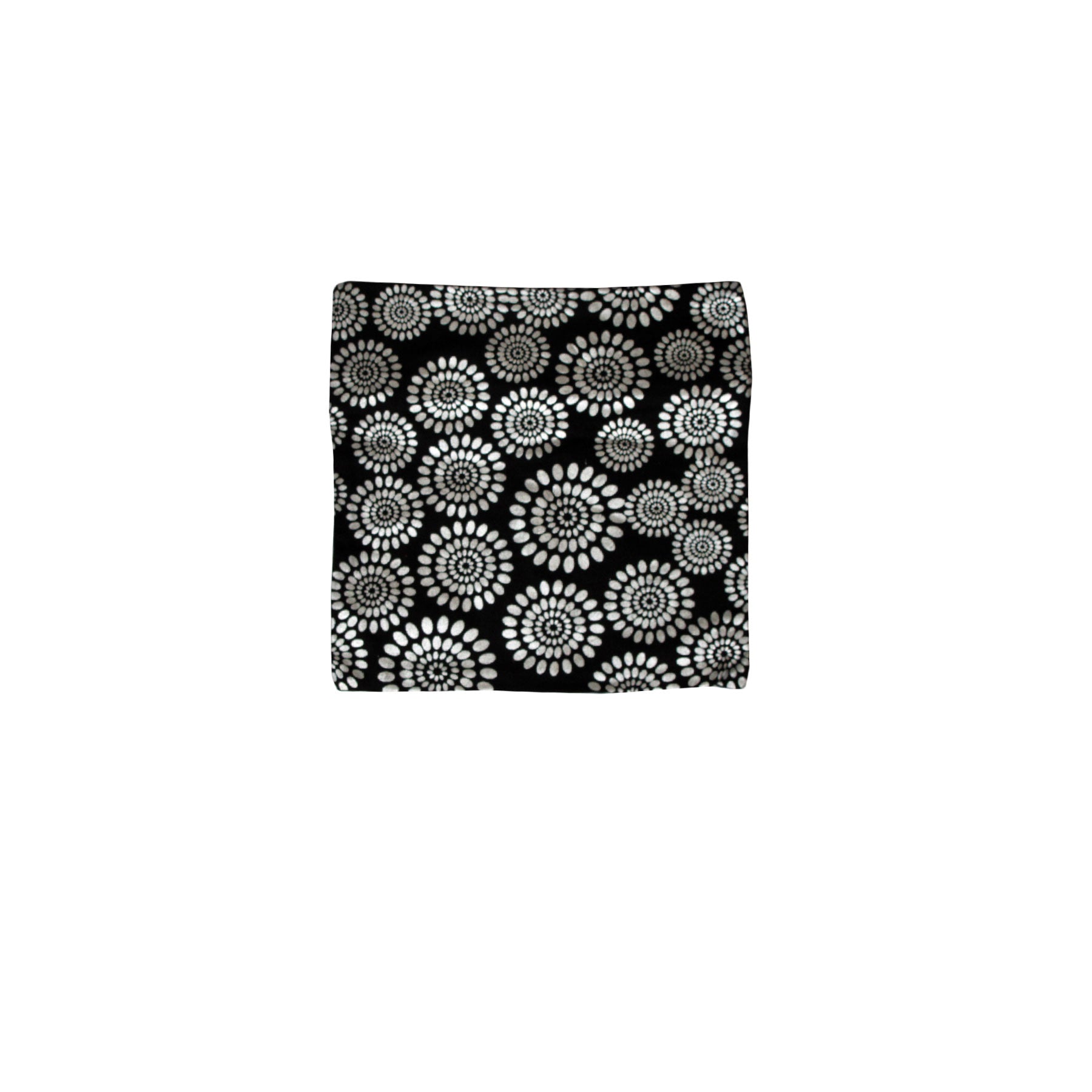 Small Designed Square Cushion Cover 30 x 30 cm Diana V442-IDC-CUSHIONC-DIANA-BLACK-SQ
