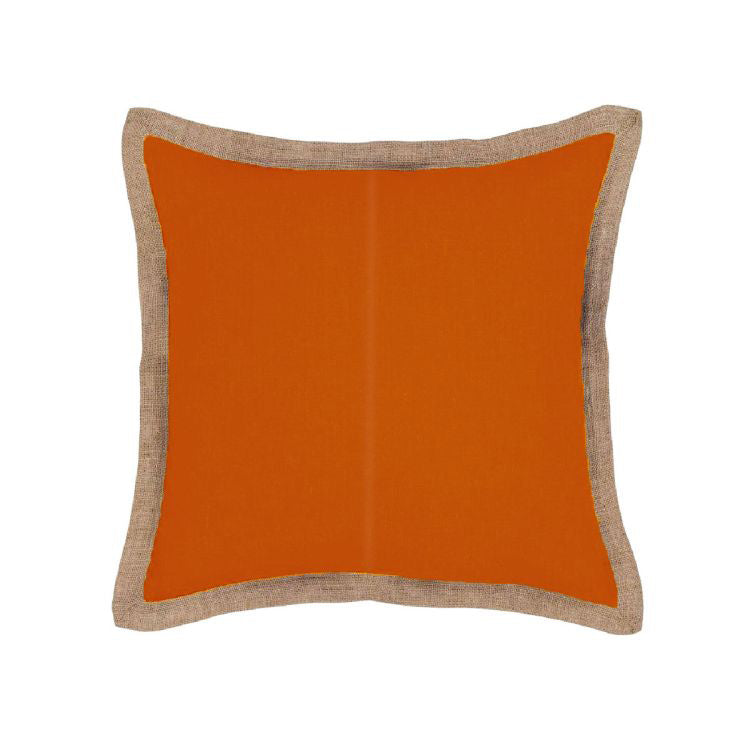 J Elliot Home Hampton Linen Cushion Cover 50 x 50 cm Pumpkin V442-IDC-CUSHIONC-HAMPTON-PUMPKIN-SQ