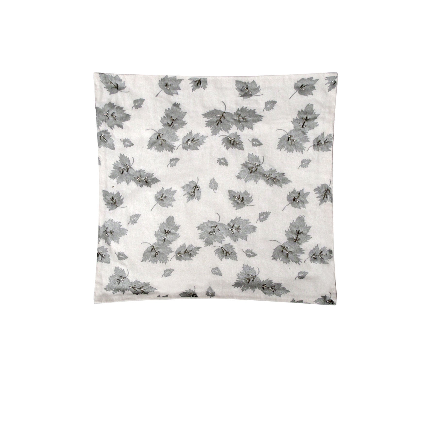 IDC Homewares Quality Cushion Cover Silverleaf Cream V442-IDC-CUSHIONC-SILVERLEAFMETALIC-CREAM-SQ