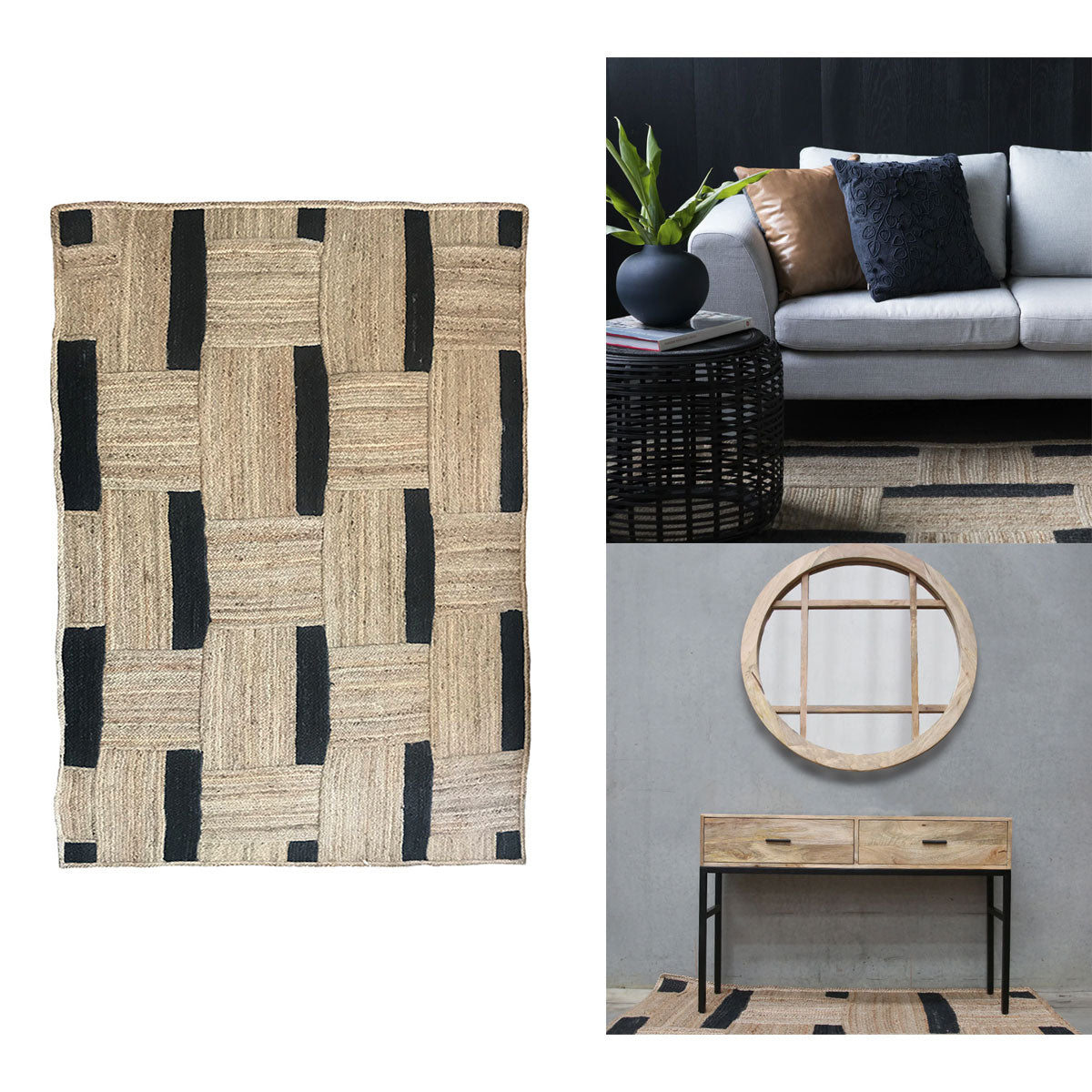 J Elliot Home Maisy Jute Floor Rug 160 x 230cm V442-IDC-FLOORR-MAISY-NATURAL-RE