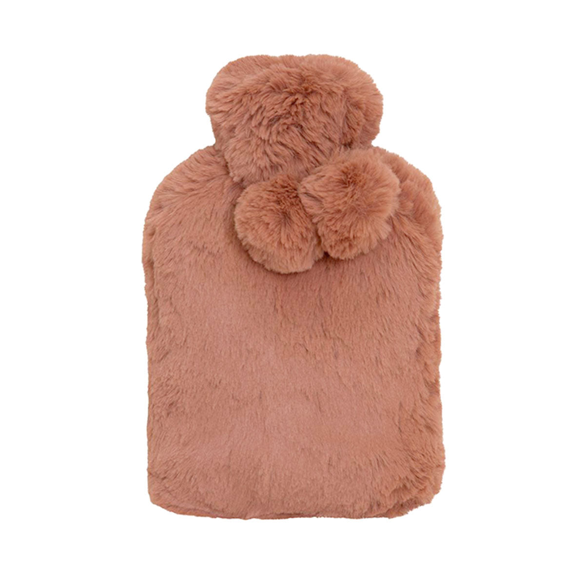 J.Elliot Home Amara Hot Water Bottle with Super Plush Faux Fur Cover Clay Pink V442-IDC-MISC-AMARA-CLAYPINK-SH