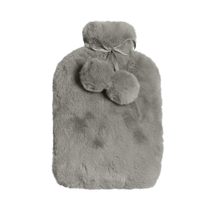 J.Elliot Home Amara Hot Water Bottle with Super Plush Faux Fur Cover Grey V442-IDC-MISC-AMARA-GREY-SH