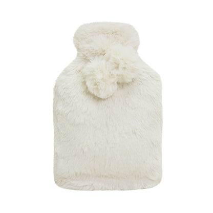 J.Elliot Home Amara Hot Water Bottle with Super Plush Faux Fur Cover Ivory V442-IDC-MISC-AMARA-IVORY-SH
