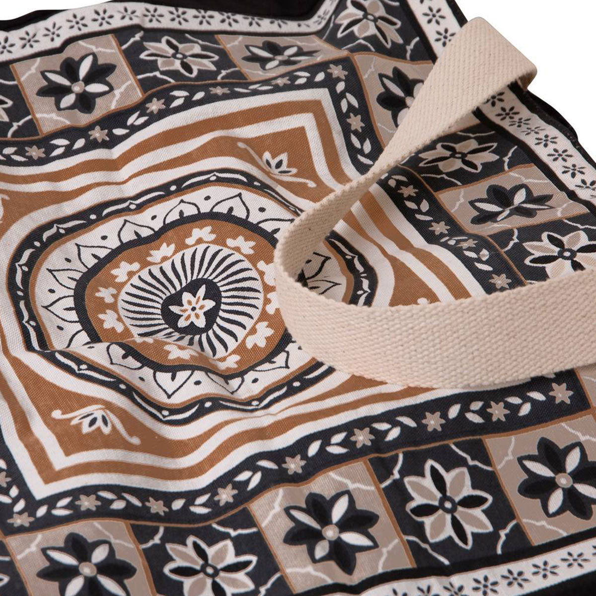 J Elliot Home Kasbah Cotton Tote Shopping Bag 40.5x43x10cm Black V442-IDC-MISC-KASBAHBAG-BLACK-SH