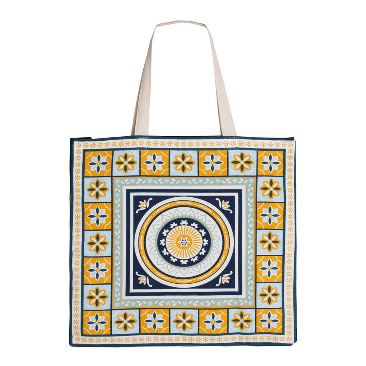 J Elliot Home Kasbah Cotton Tote Shopping Bag 40.5x43x10cm Blue V442-IDC-MISC-KASBAHBAG-BLUE-SH