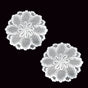 Blossom White Set of 2 Polyester Lace Table Doilies 36 cm Diameter V442-IDC-MISC-SETOF2BLOSSOMDOILIES-WHITE-RD