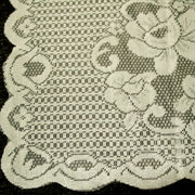 Floral Cream Set of 2 Polyester Lace Table Doilies 30 x 45 cm V442-IDC-MISC-SETOF2FLORALDOILIES-CREAM-RE