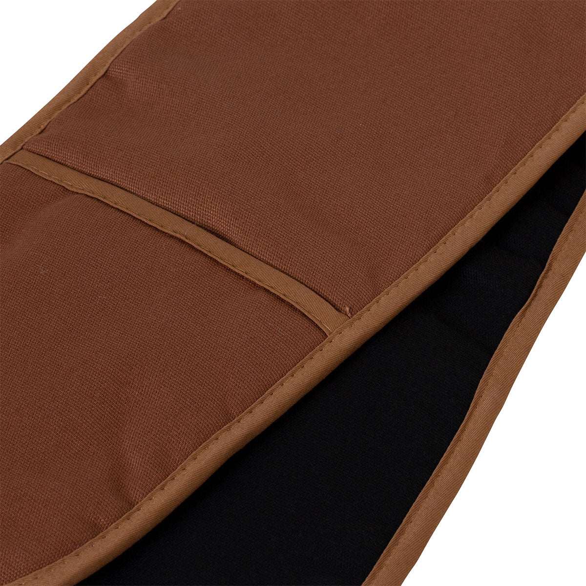 J Elliot Home Selby Cotton Double Oven Mitt Glove 17 x 82 cm Ginger & Black V442-IDC-OVENM-SELBYDOUBLEGLOVE-GINGER-SH