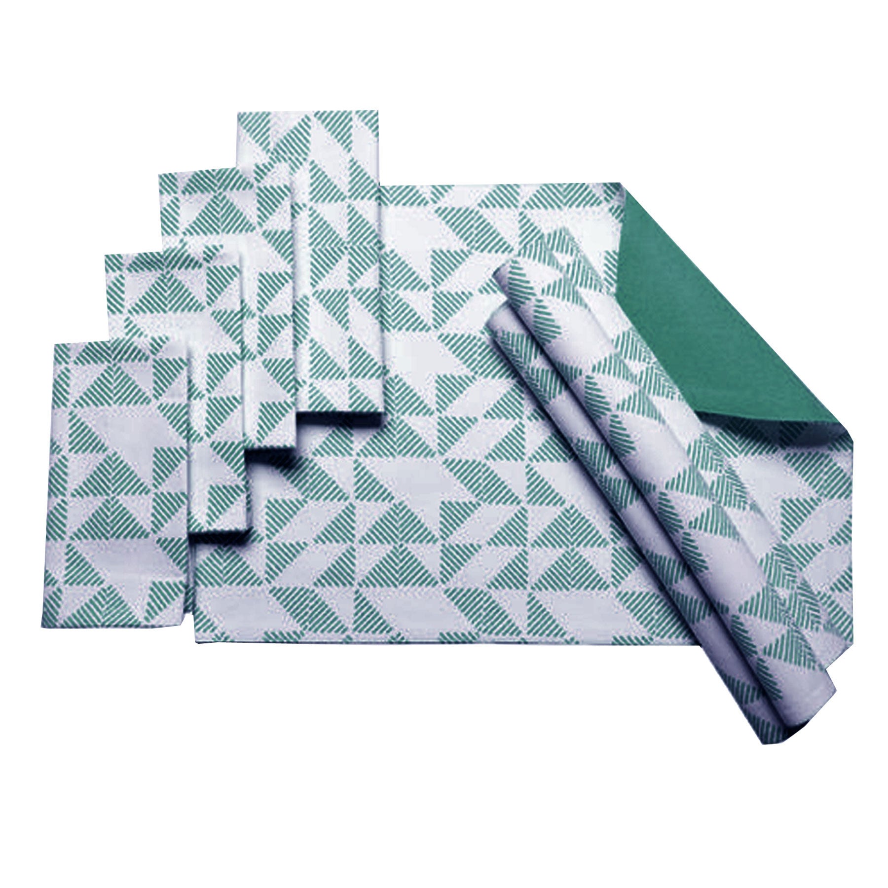 J.Elliot Home Set of 8 Cotton Napery Set Pippa Teal V442-IDC-TABLEPLACEMAT-PIPPA-TEAL-SH