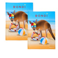 IDC Homewares Set of 2 Christopher Vine Design Tea Towels Bondi Beach V442-IDC-TEAT-BONDIBEACH-MULTI-RE