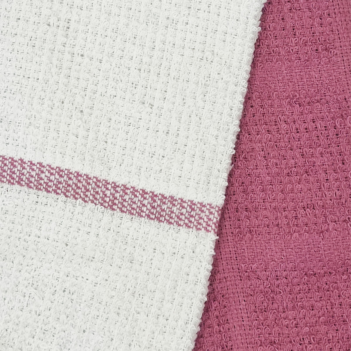Set of 4 Rosa Cotton Rich Terry Tea Towels 42 x 62cm Cherry V442-IDC-TEAT-ROSASETOF4-CHERRY-RE