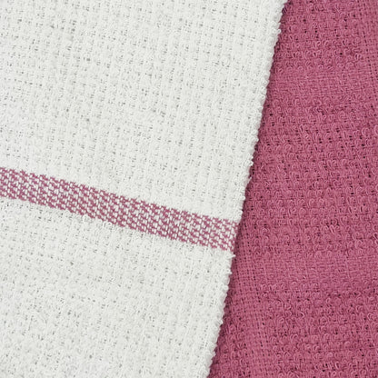 Set of 4 Rosa Cotton Rich Terry Tea Towels 42 x 62cm Cherry V442-IDC-TEAT-ROSASETOF4-CHERRY-RE