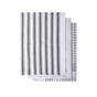 IDC Homewares Set of 3 Gardenia Cotton Tea Towels Charcoal V442-IDC-TEAT-SETOF3GARDENIA-CHARCOAL-RE