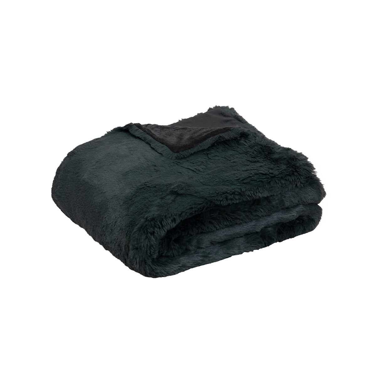 J.Elliot Home Arlo Faux Fur Throw Charcoal V442-IDC-THROW-ARLO160-CHARCOAL-RE