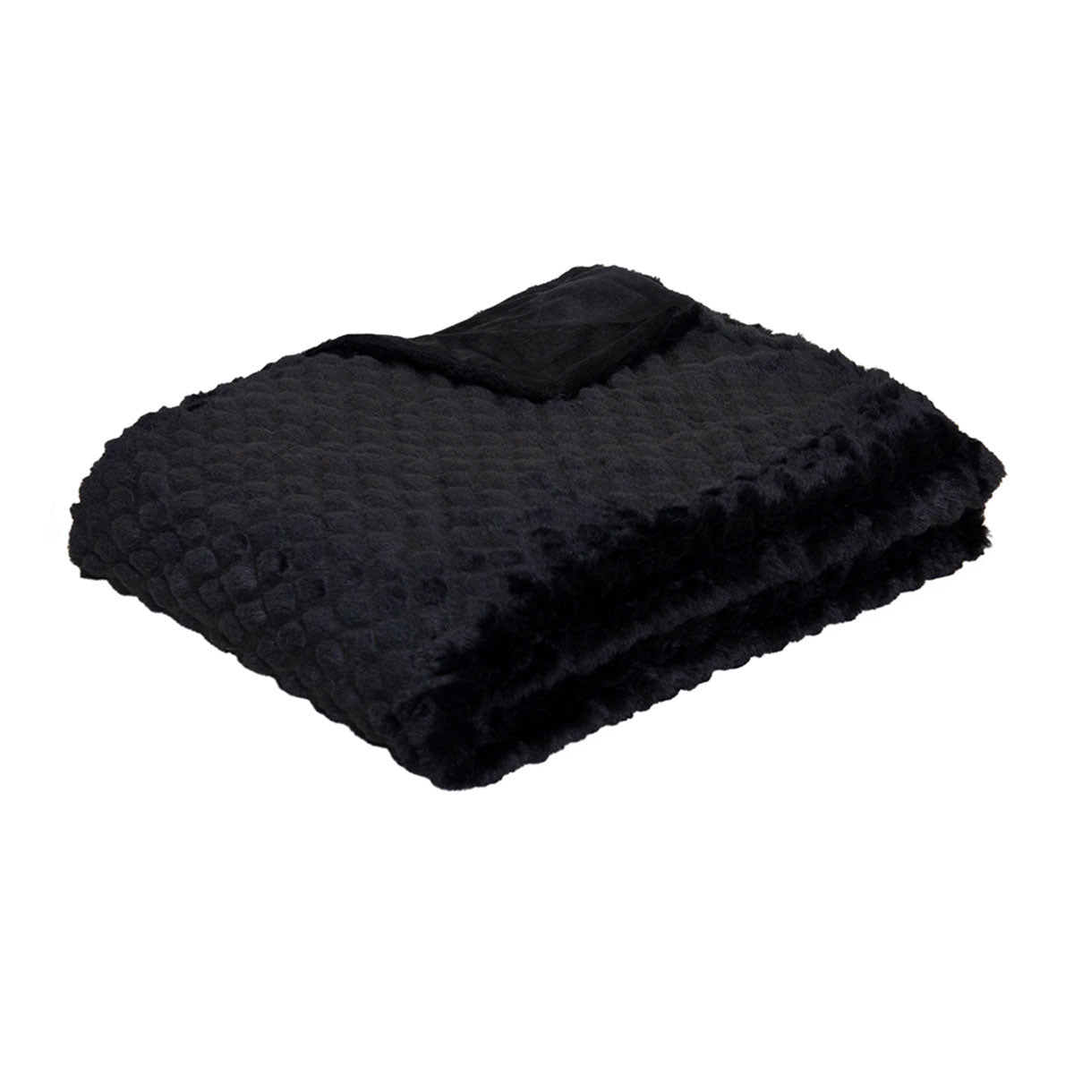 J.Elliot Home Azariah Plush Throw Black V442-IDC-THROW-AZARIAH-BLACK-RE