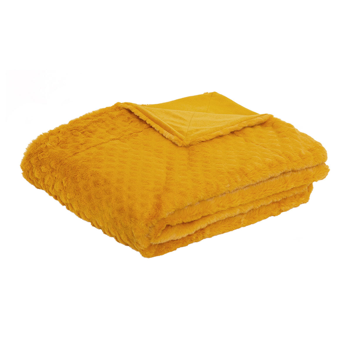 J.Elliot Home Azariah Plush Throw Mustard V442-IDC-THROW-AZARIAH-MUSTARD-RE