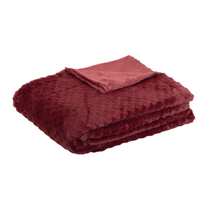 J.Elliot Home Azariah Plush Throw Red V442-IDC-THROW-AZARIAH-RED-RE