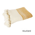 J.Elliot Home Calgary 100% Cotton Throw Rug Mustard V442-IDC-THROW-CALGARY-MUSTARD-RE