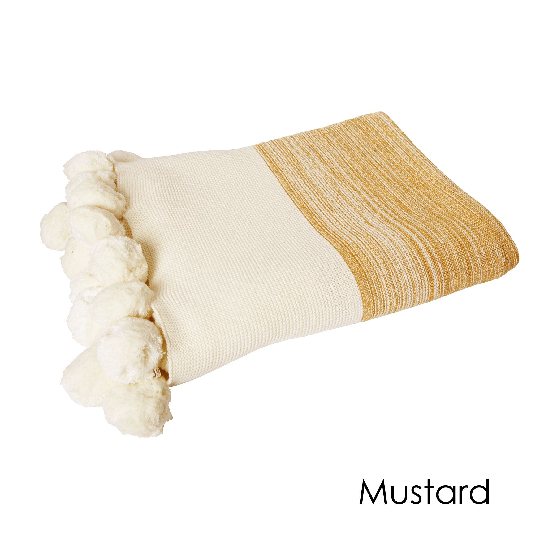 J.Elliot Home Calgary 100% Cotton Throw Rug Mustard V442-IDC-THROW-CALGARY-MUSTARD-RE