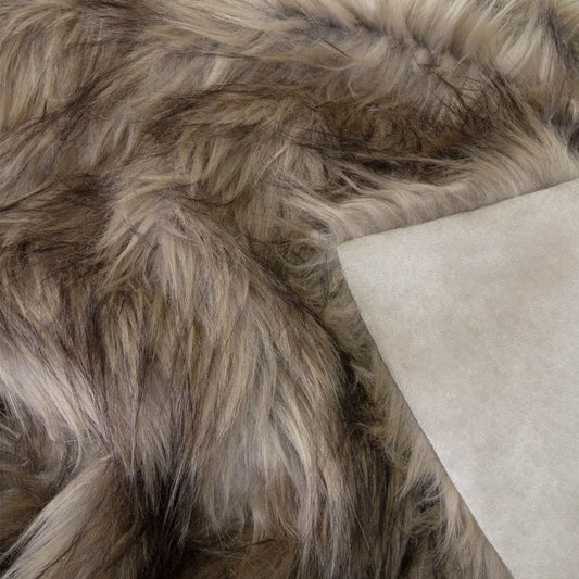 J Elliot Home Elk Luxury Faux Fur Throw 130 x 160cm V442-IDC-THROW-ELK-TAUPE-RE