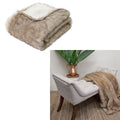 J Elliot Home Brown Fox Luxury Faux Fur Throw 130 x 160cm V442-IDC-THROW-FOX-BROWN-RE