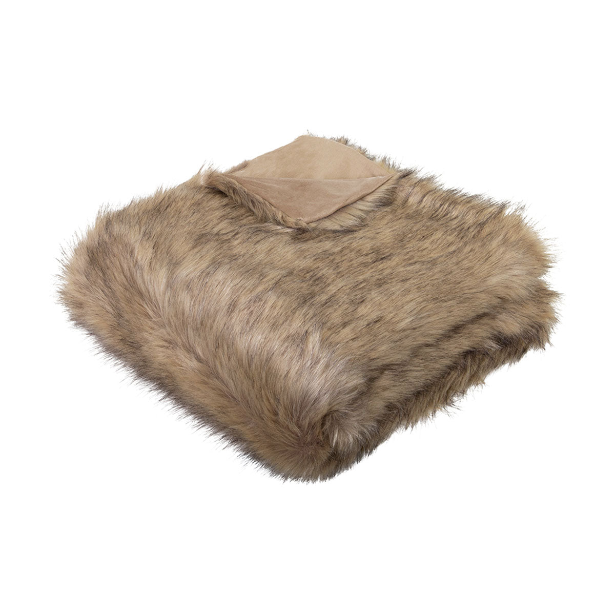 J.Elliot Home Grizzly Brown Faux Fur Throw V442-IDC-THROW-GRIZZLY-BROWN-RE