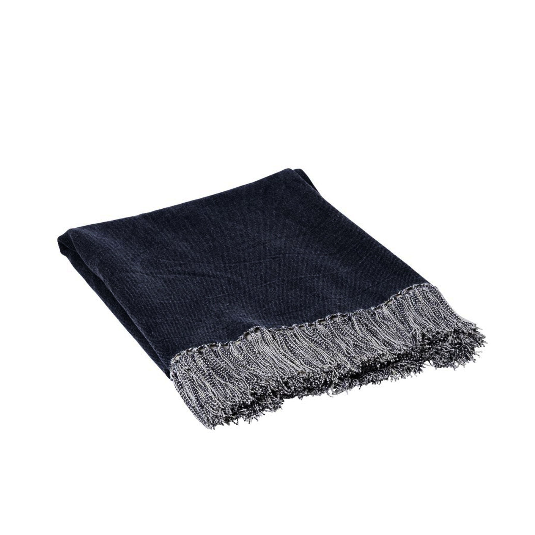 J.Elliot Home Idris Cotton Throw Indigo Home V442-IDC-THROW-IDRIS-INDIGO-RE