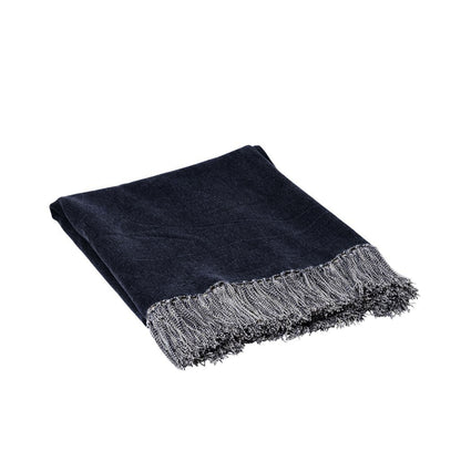J.Elliot Home Idris Cotton Throw Indigo Home V442-IDC-THROW-IDRIS-INDIGO-RE